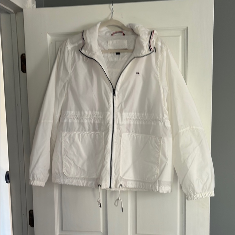 Tommy Hilfiger White Hooded Jacket